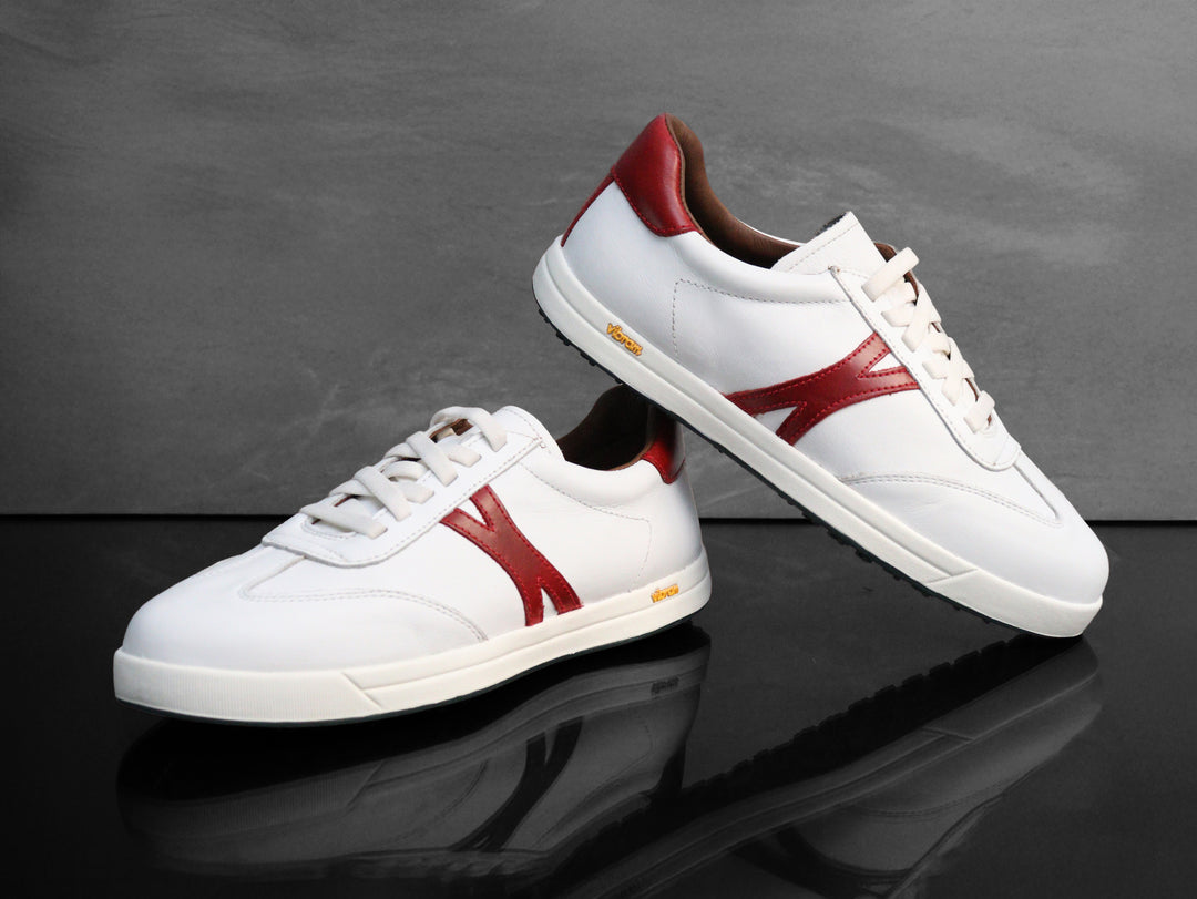 The Shirt Shop Hybrid Sneaker - White with Crimson