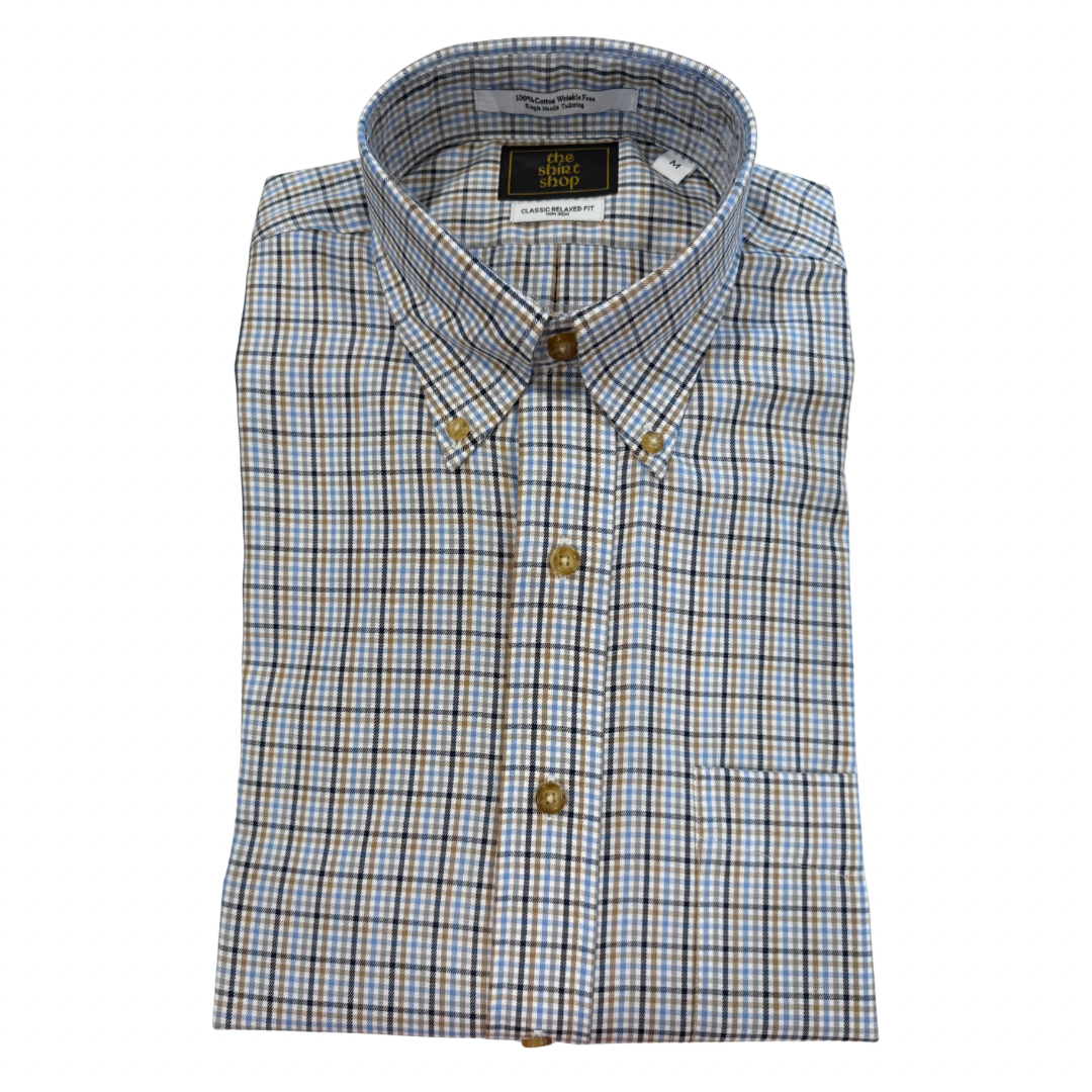 100 cotton wrinkle free dress shirts Christopher Morris Mens Blue 100% Cotton Classic Fit Wrinkle Free Dress Shirt, 16 1/2 / 32/33