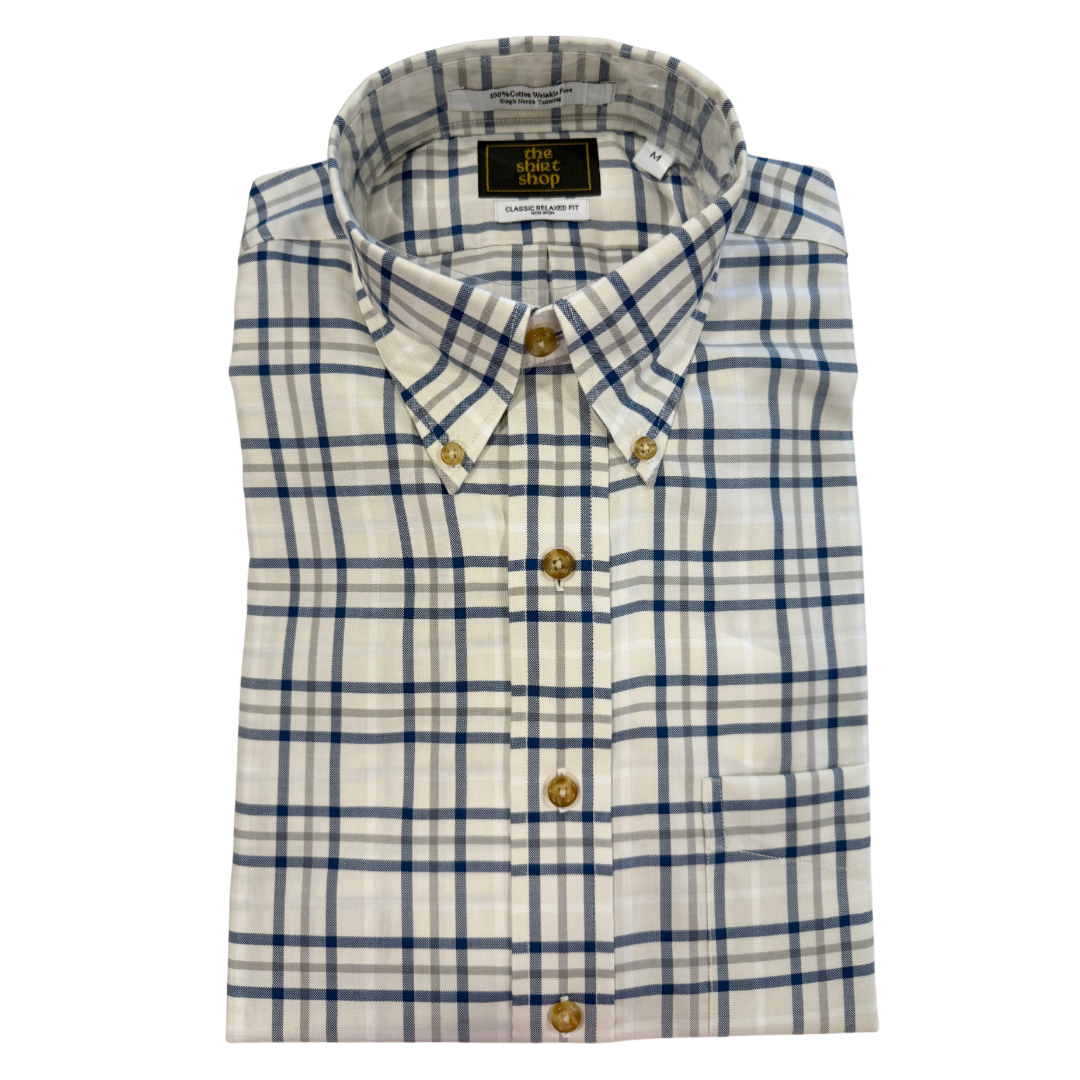 The Shirt Shop Wrinkle Free Button Down- The Stone XL