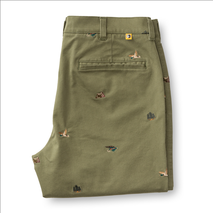 Duck Head Gold School Chino - Embroidered Olive