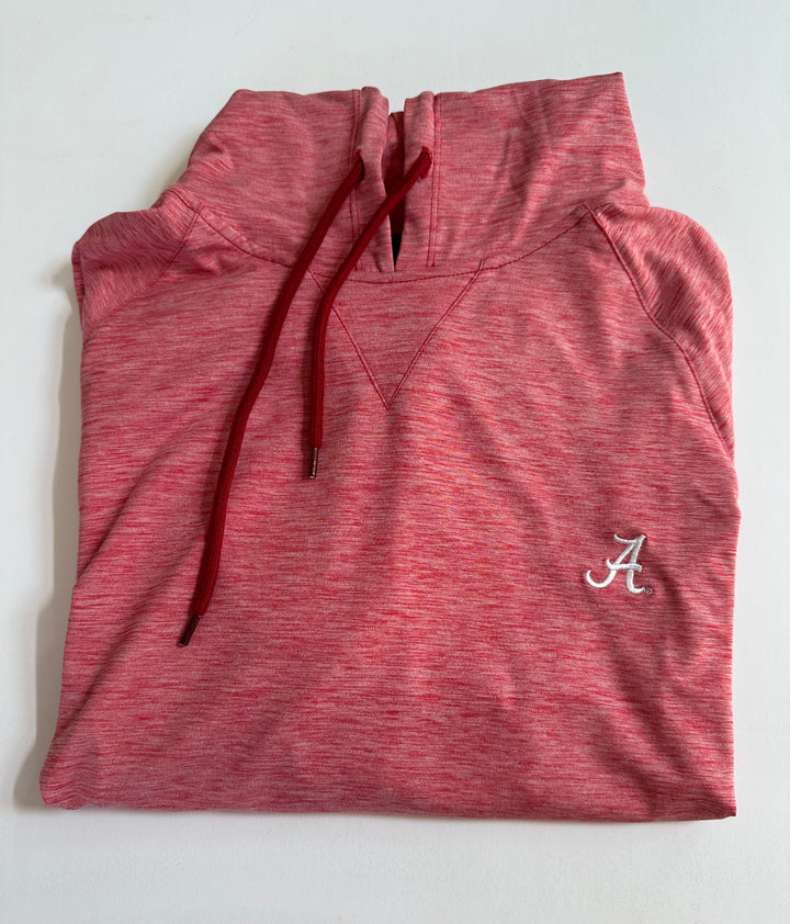 The Shirt Shop Melange Hoodie- Crimson (Script A)