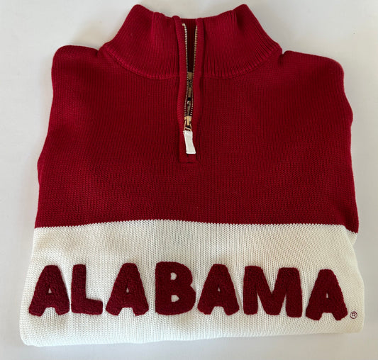 Ellsworth & Ivey Alabama Quarter Zip Sweater