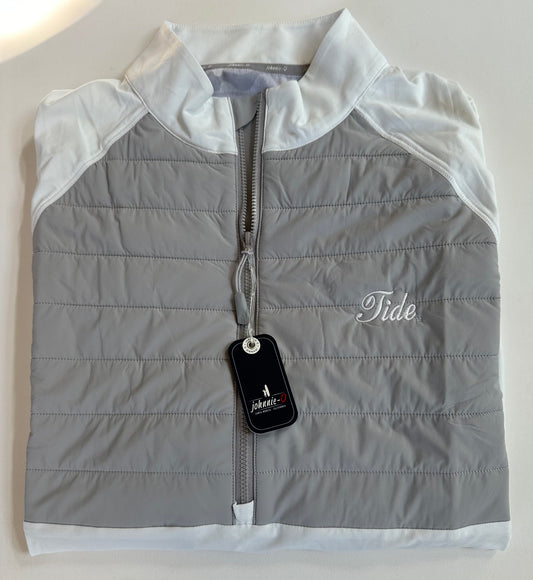 Johnnie O White Salter Quarter Zip (Tide Script)