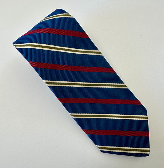 R Hanauer Tie - French Blue Winston Stripe