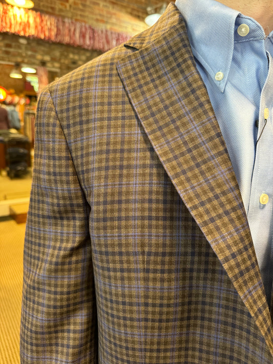 TailoRed Brown/Navy Check Sport Coat