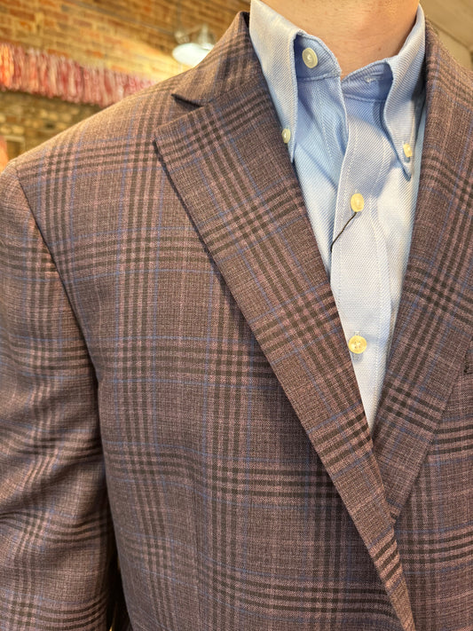 Hart Schaffner Marx Purple/Blue Plaid Sport Coat