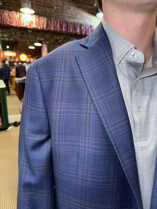 TailoRed Blue Plaid Sport Coat