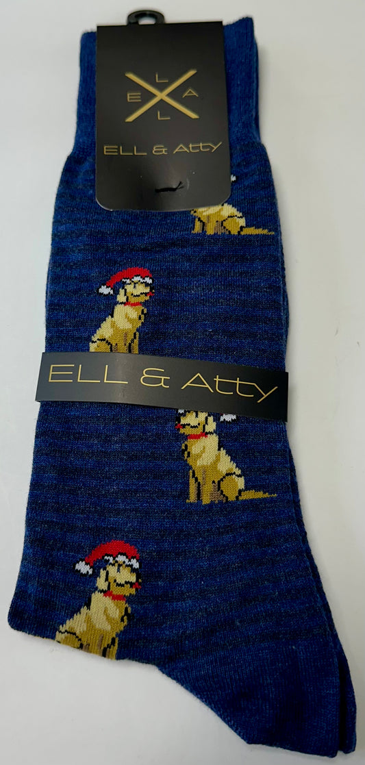 Ell & Atty Dress Socks - Christmas Dog