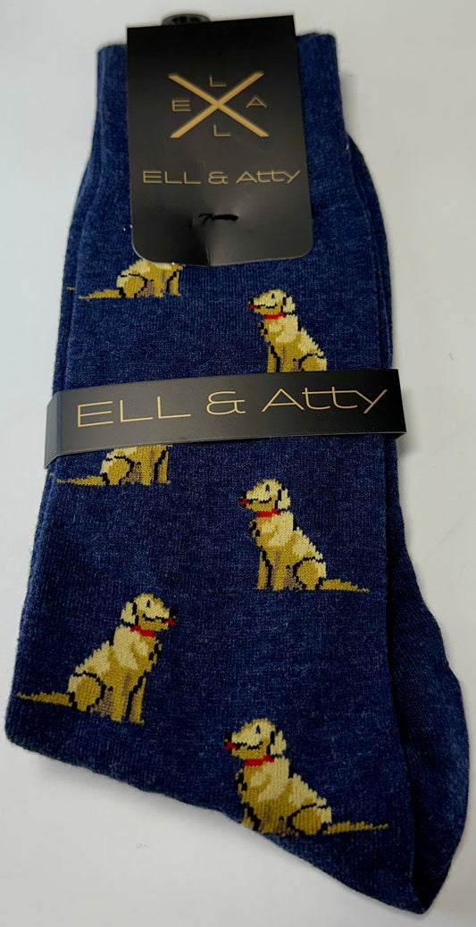 Ell & Atty Dress Socks - Golden Retreivers