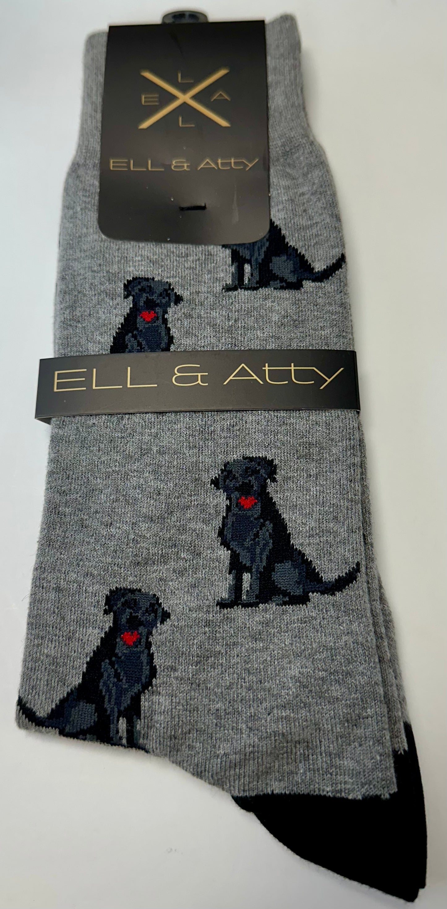 Ell & Atty Dress Socks - Black Labs