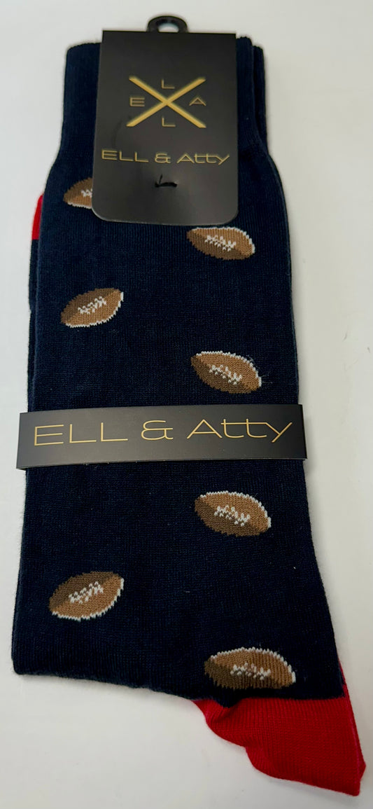 Ell & Atty Dress Socks - Footballs