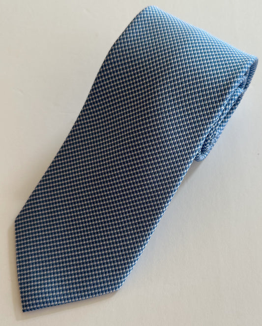 David Donahue Tie - Blue/Light Blue Pattern