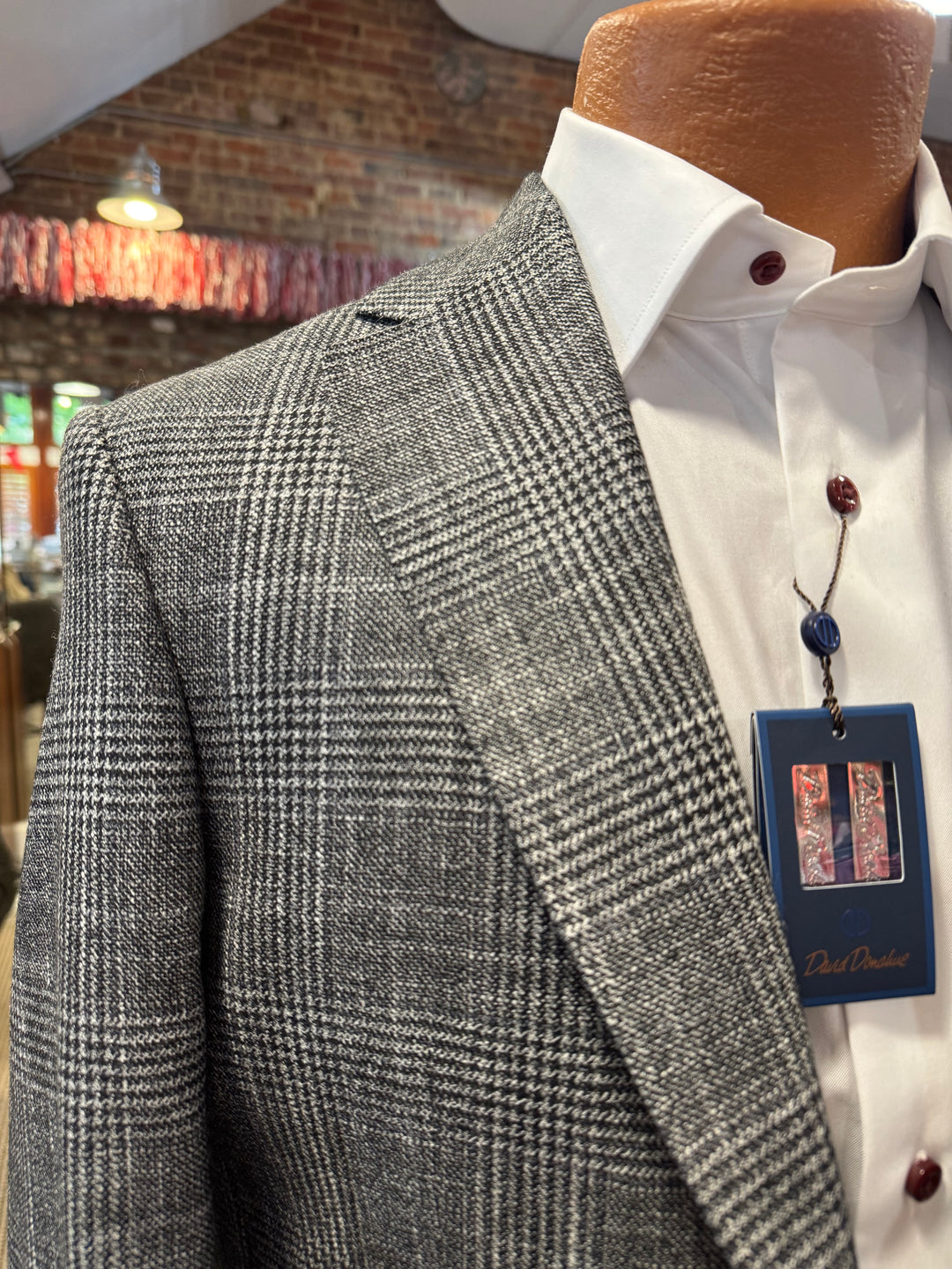 dress coat game Jack Victor Black/White Glen Plaid Sport Coat 42R