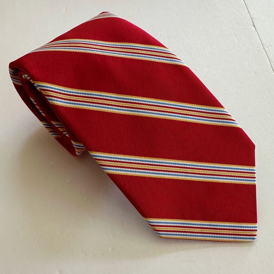 R. Hanauer Tie - Red Iverson Stripe