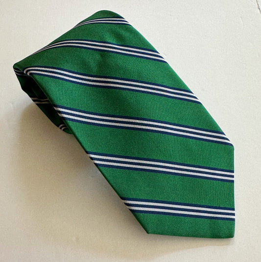 R. Hanauer Tie - Kelly Green Brooks Stripe