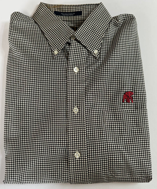 The Shirt Shop Black Mini Check Button Down (TSS Elephant)