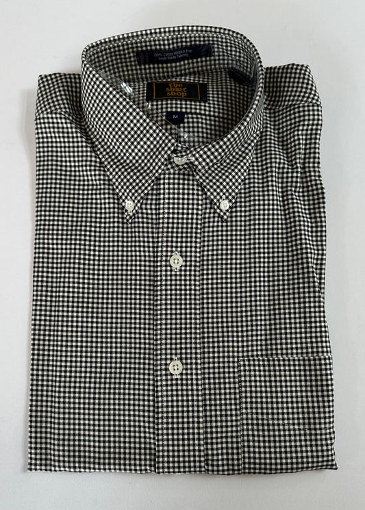 The Shirt Shop Black Mini Check Button Down