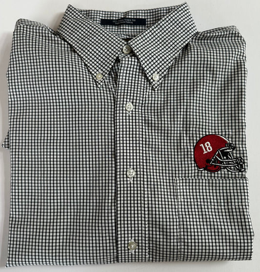 The Shirt Shop Black Grid Button Down (18 Helmet)