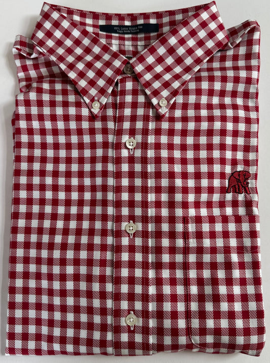 The Shirt Shop Red Checker Button Down (TSS Elephant)