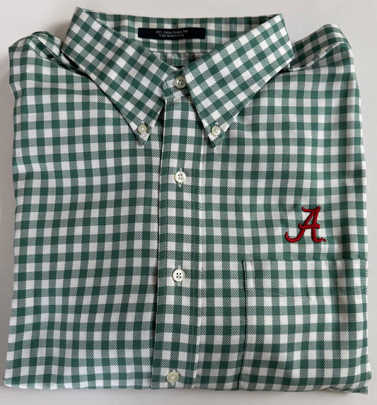The Shirt Shop Green Checker Button Down (Script A)
