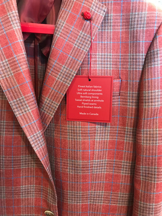 TailoRed Red/Blue Plaid Sport Coat