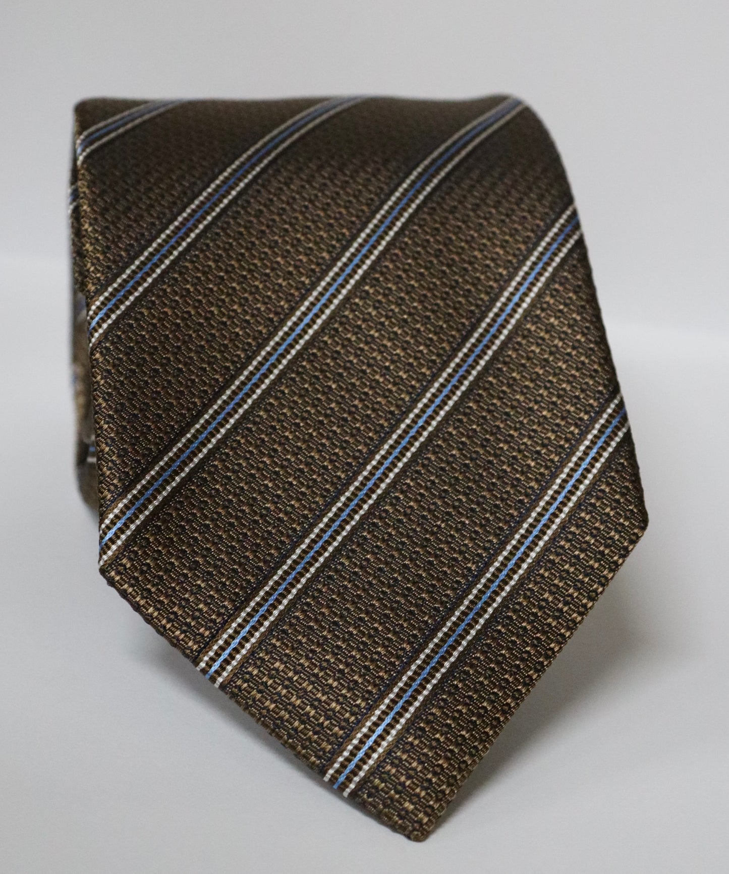 David Donahue Tie - Brown Stripe