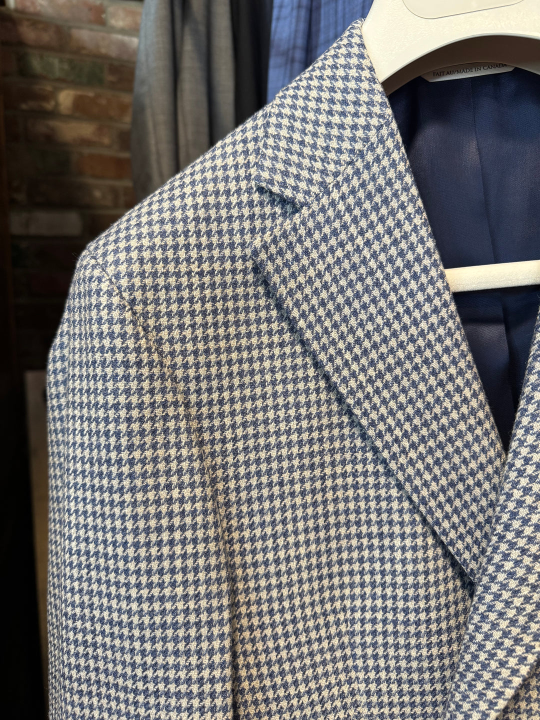 Jack Victor Blue/White Houndstooth Sport Coat