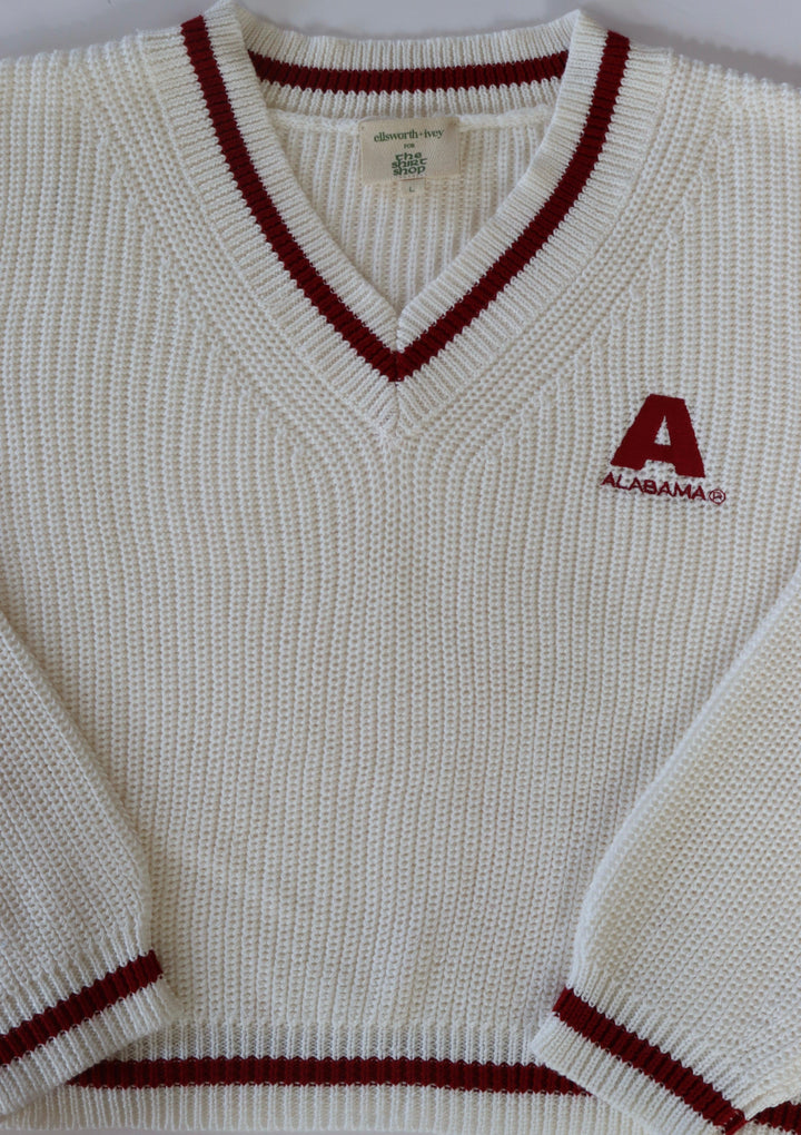Ellsworth & Ivey Alabama V-Neck Varsity Sweater