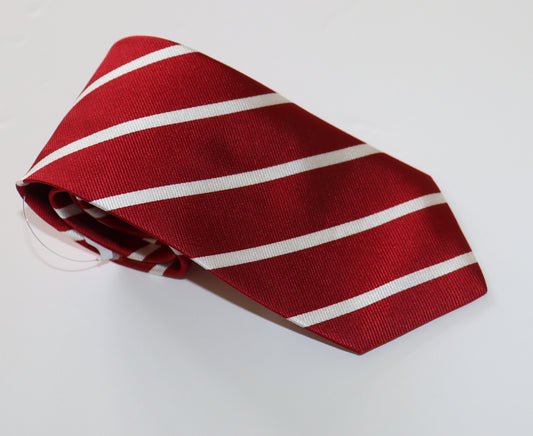 R. Hanauer Tie - Red Buckingham Stripe
