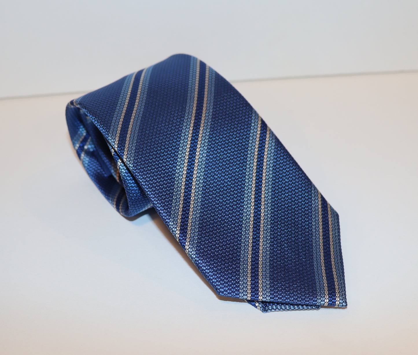 David Donahue Tie - Blue Stripe