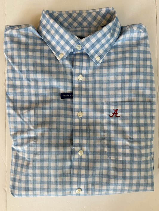 Johnnie-O Archies Button Up Shirt (Script A) - Gulf Blue