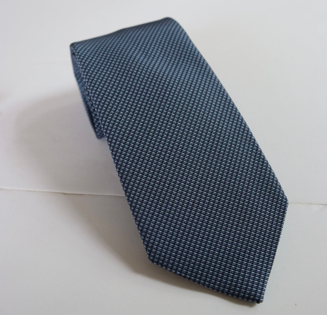 David Donahue Tie - Charcoal Plaid