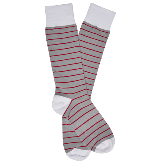DeadSoxy Crimson Wide Stripe Socks
