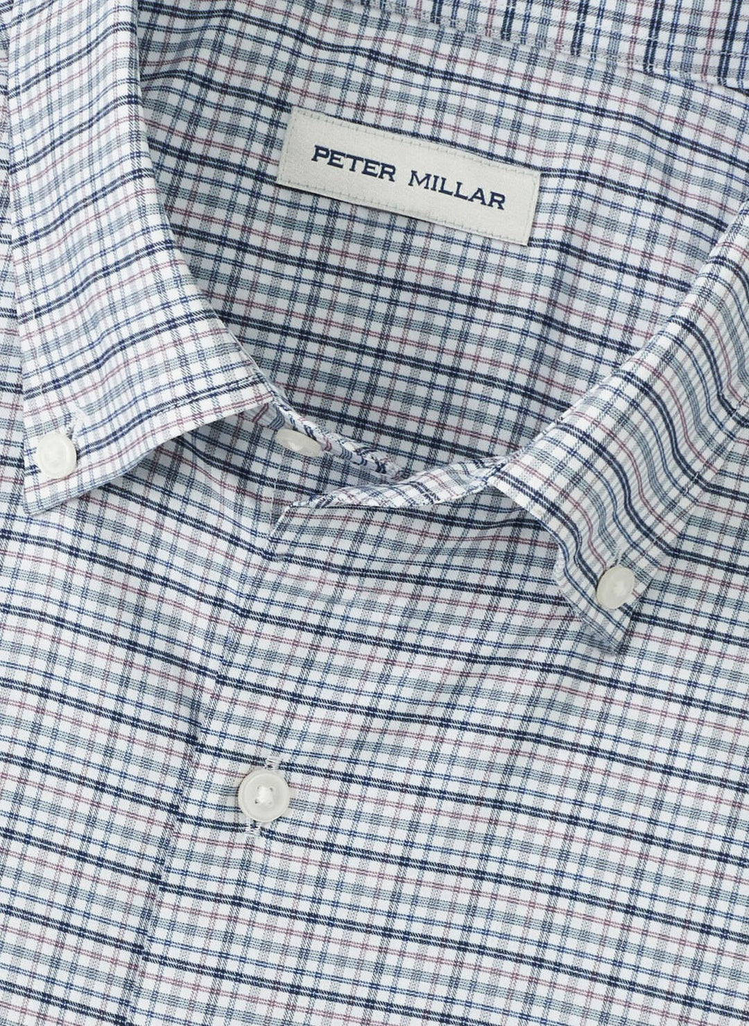 Peter Millar Leavenworth Performance Twill Sport Shirt- Blue Haze