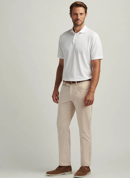 Peter Millar Signature Sateen Five Pocket - Sand