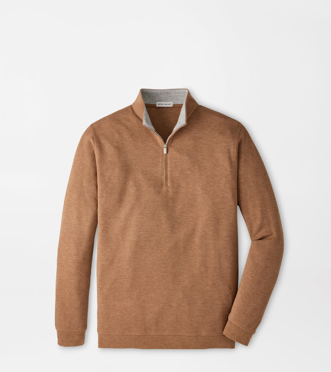 Peter Millar Crown Comfort Quarter-Zip Pullover- Dark Amber
