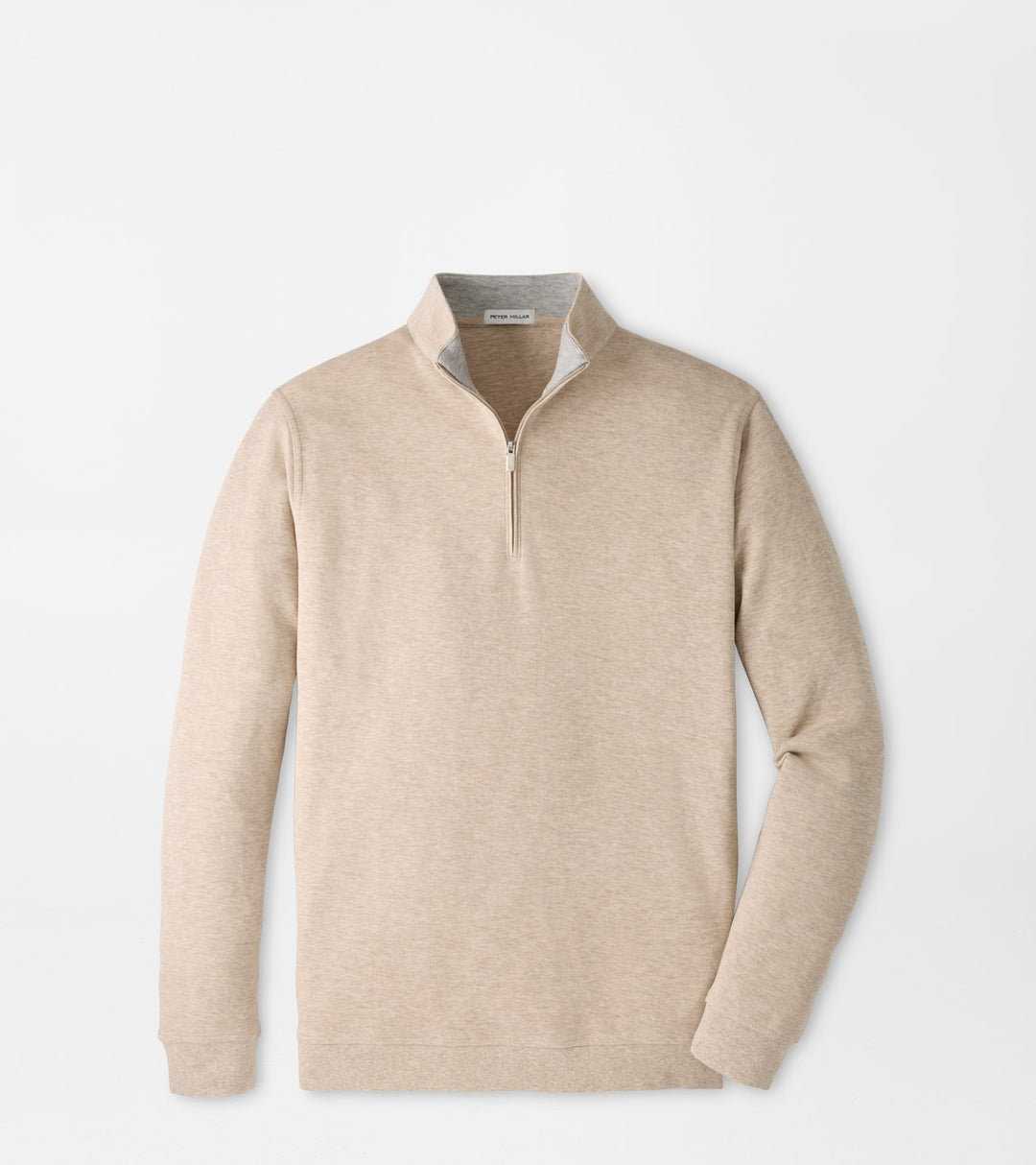 Peter Millar Crown Comfort Quarter-Zip Pullover- Stone