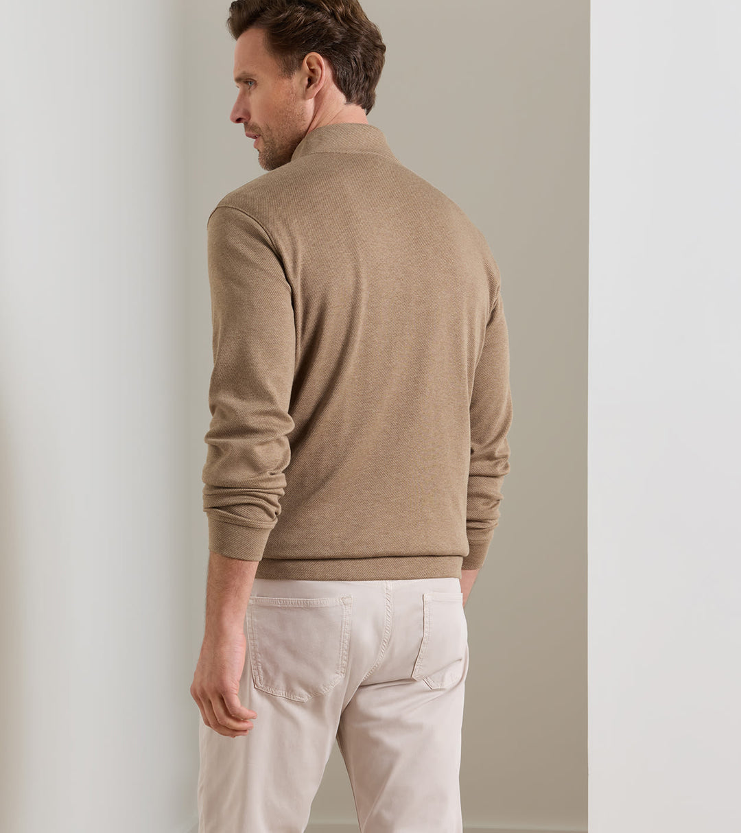 Peter Millar Grant Knit Quarter Zip- Rye