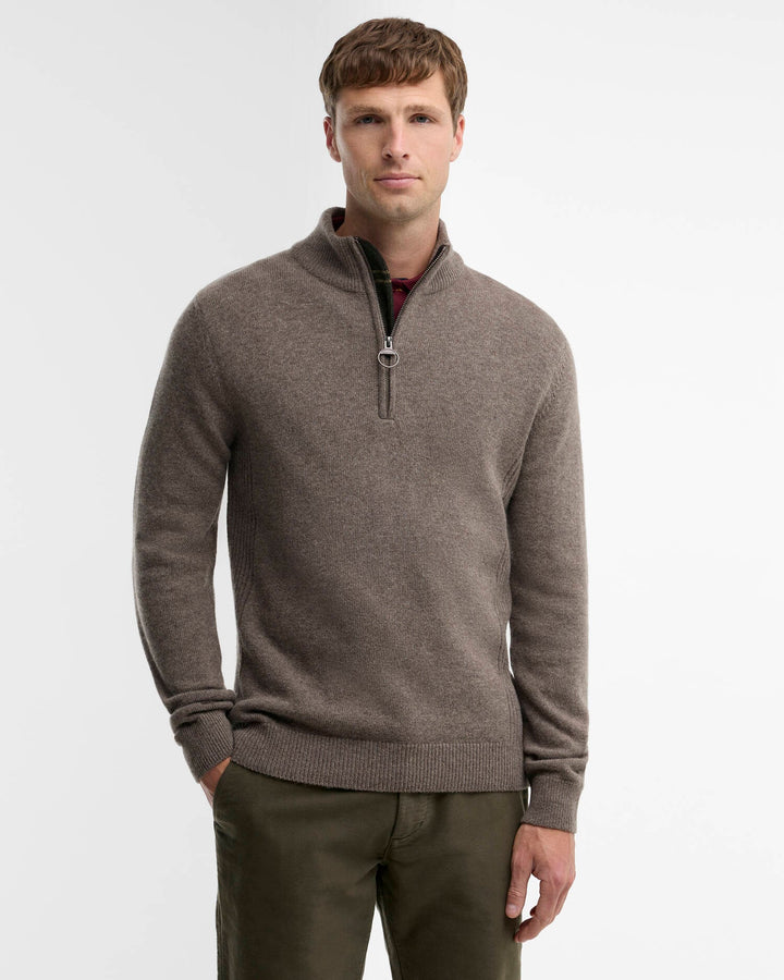 Barbour Holden Half Zip Knit Sweater - Military Marl