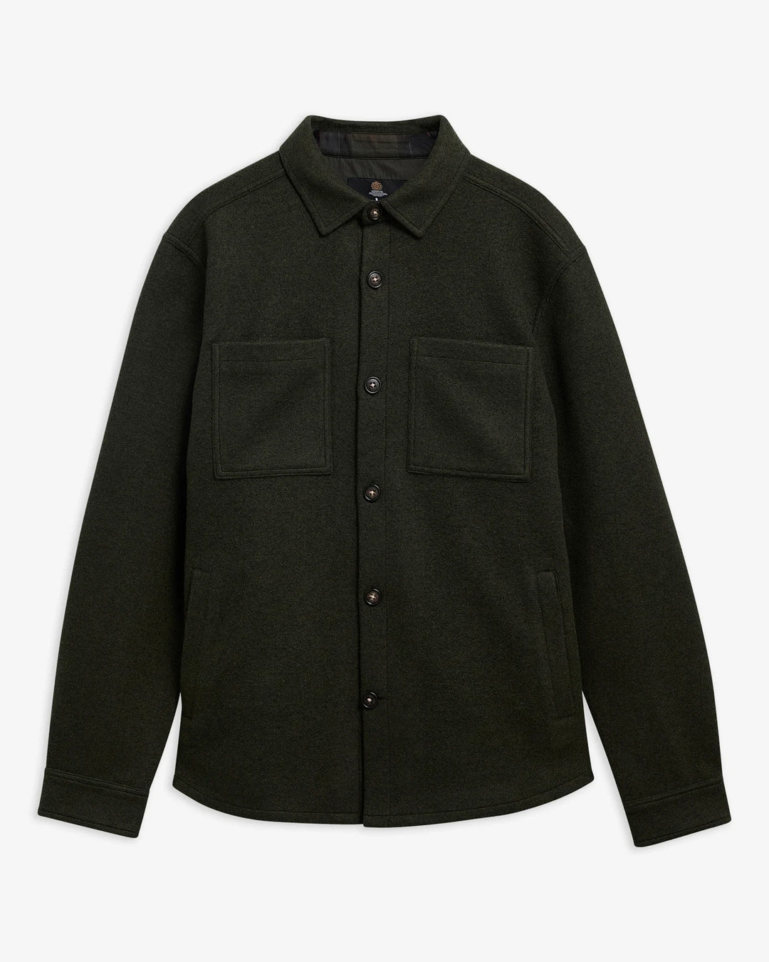 Barbour Marltown Tailored Wool-Blend Overshirt - Sage