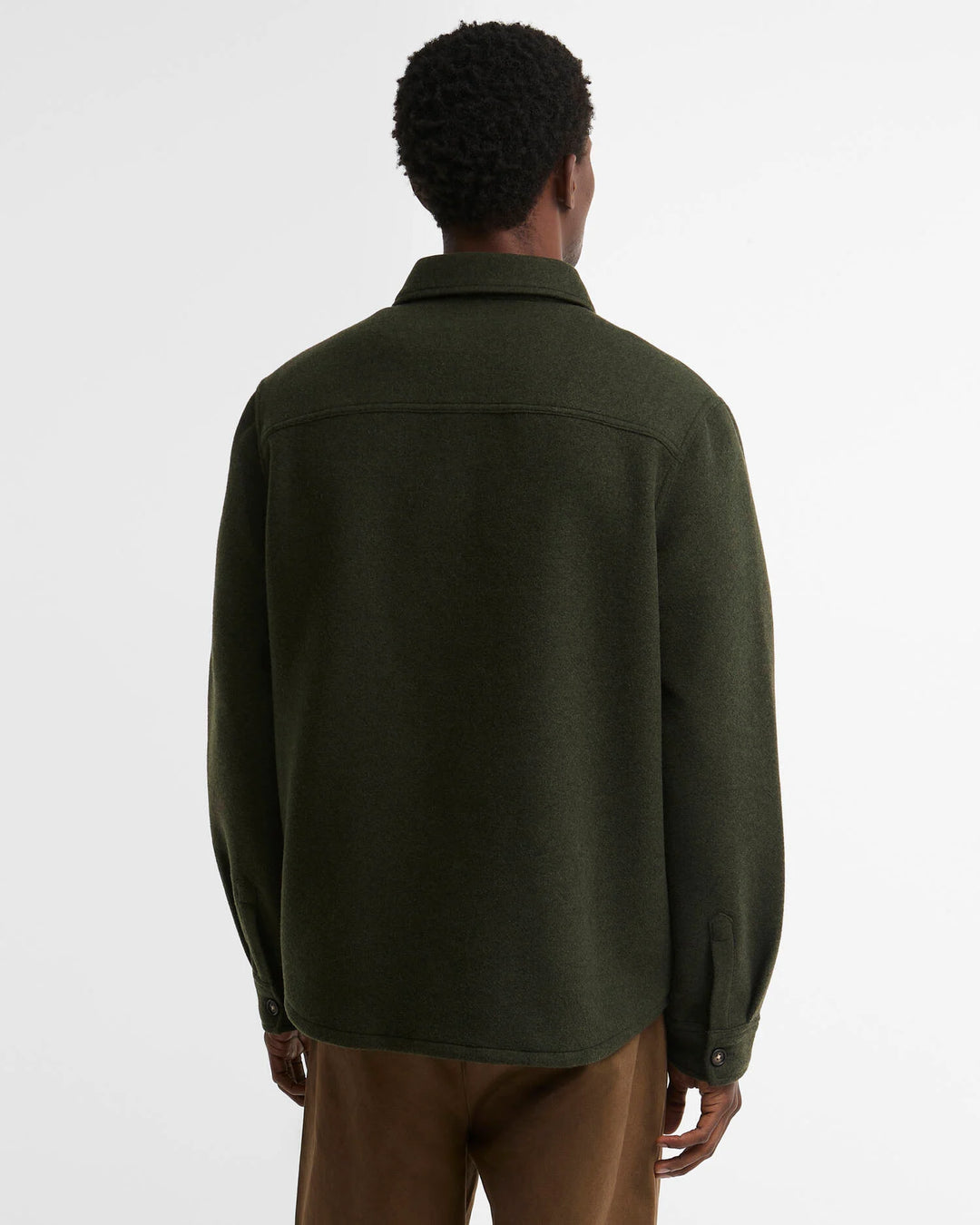 Barbour Marltown Tailored Wool-Blend Overshirt - Sage