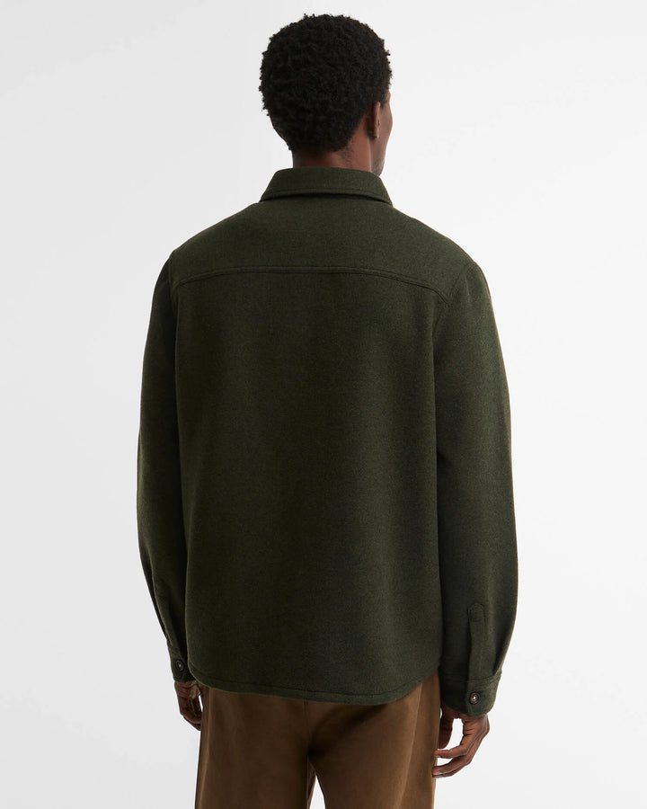 Barbour Marltown Tailored Wool-Blend Overshirt - Sage
