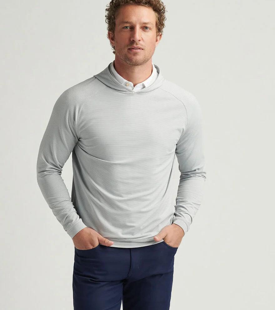 Peter Millar Pine Sugar Stripe Hoodie (Bama Script)