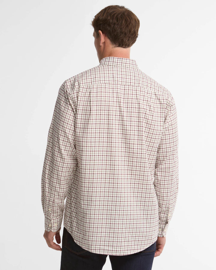 Barbour Preston Tattersall Button Down - Dark Bordeaux