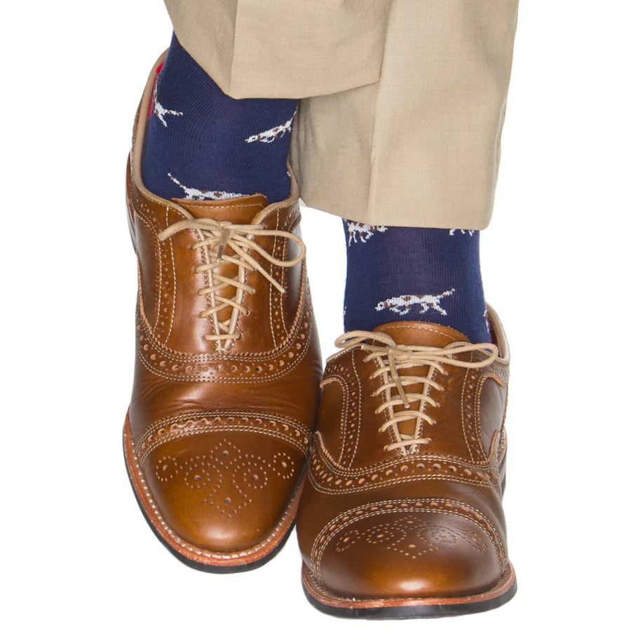 The Shirt Shop Dress Socks - Navy Birdie OTC