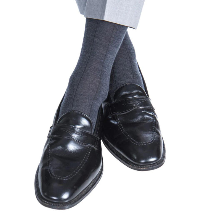 The Shirt Shop Socks - Crew Length (Charcoal)