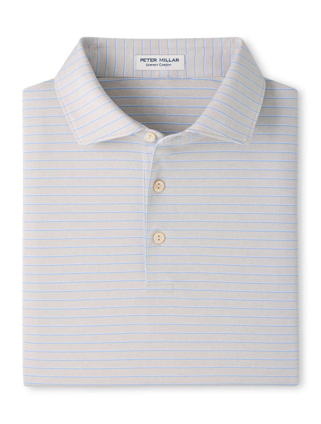 Peter Millar Oaks Performance Jersey Polo- British Grey