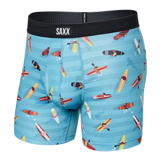 SAXX Drop Temp Cooling Mesh Boxer Brief Paddlers - Blue