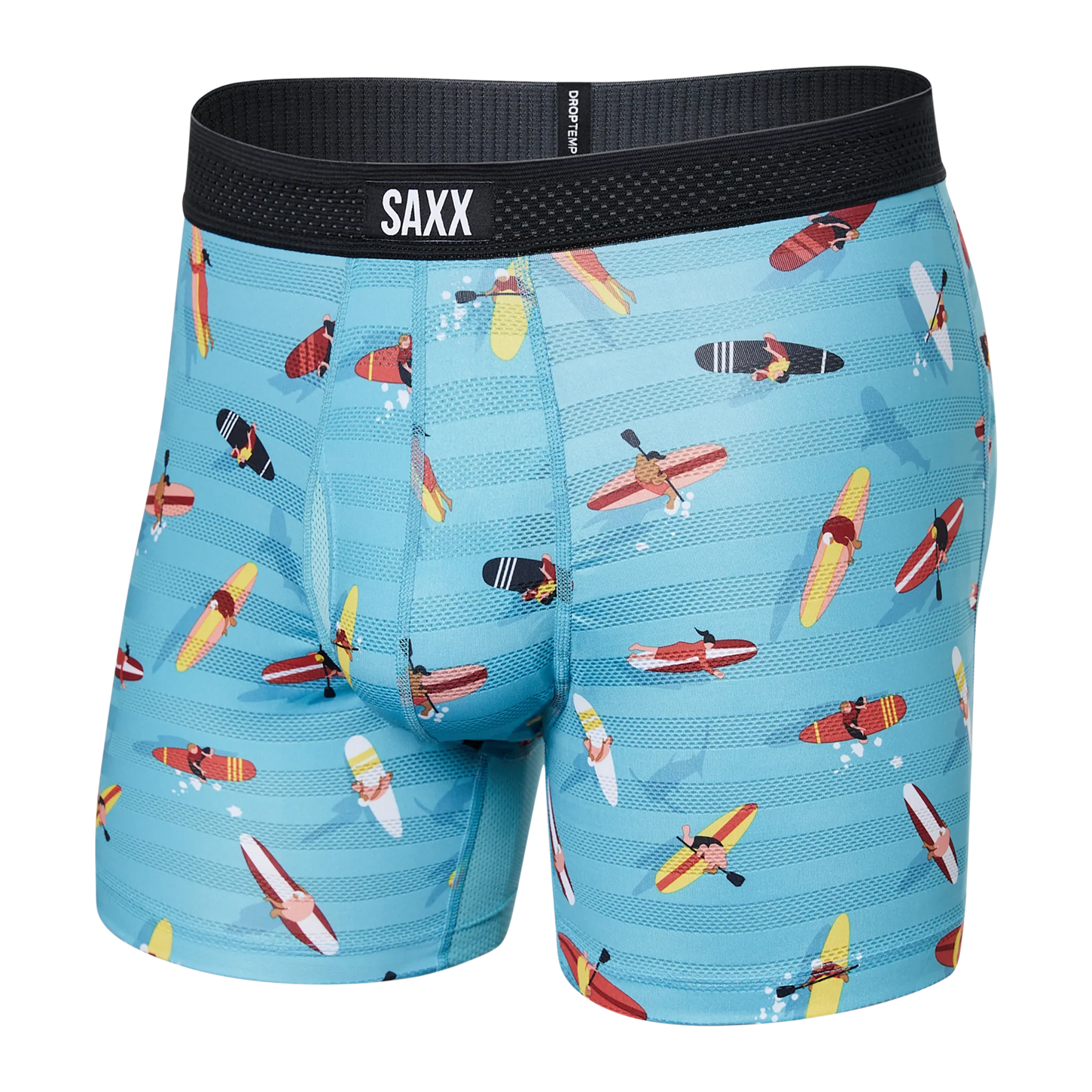 SAXX Drop Temp Cooling Mesh Boxer Brief Paddlers - Blue – The