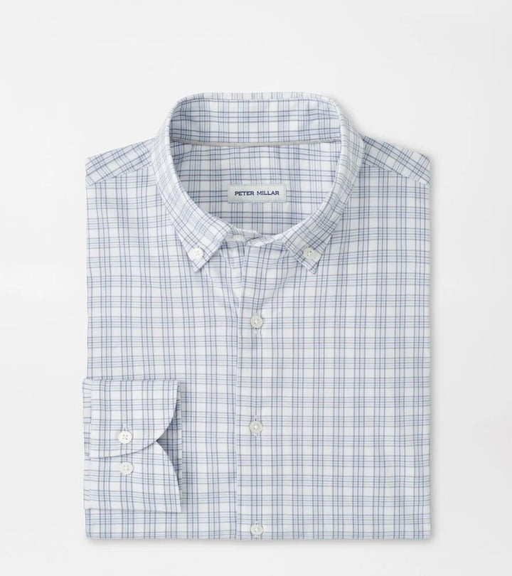 Peter Millar Douglas Crown Lite Cotton Stretch Sport Shirt- Gale Grey